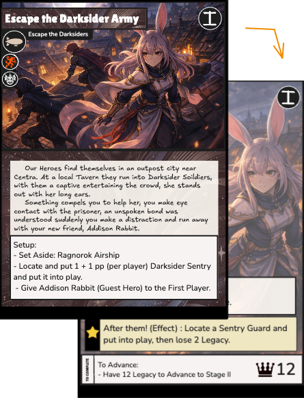 Escape the Darksider Army — Mission Card